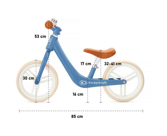 Беговел Kinderkraft Fly Plus Blue (KKRFLPLBLU0000) (5902533915026), изображение 7 Беговел Kinderkraft Fly Plus Blue (KKRFLPLBLU0000) (5902533915026), изображение 7