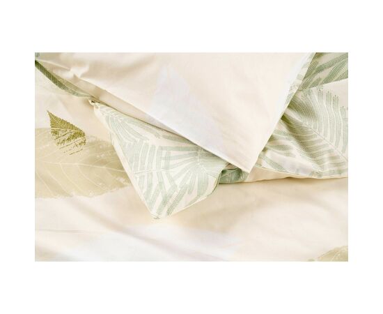 Постельное белье Ardesto Gloria сатин листья зеленый евро 200х220 (ART2022GY), изображение 11