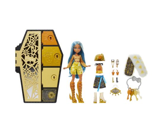 Кукла Monster High Набор-сюрприз Ужас какие секреты Клео серии Отпадный стиль (HNF76), изображение 3 Кукла Monster High Набор-сюрприз Ужас какие секреты Клео серии Отпадный стиль (HNF76), изображение 3