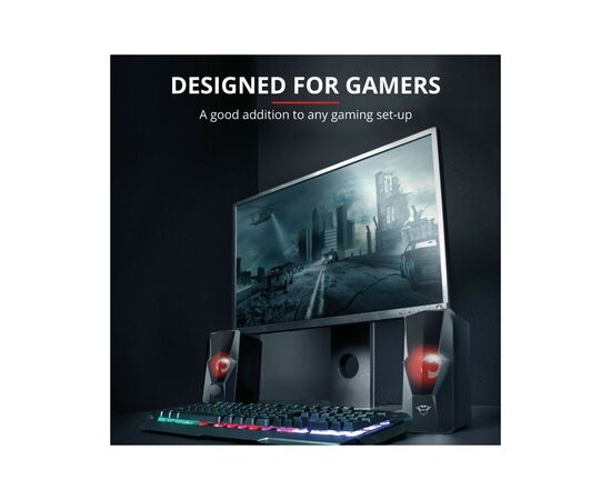 Акустическая система Trust GXT 610 Argus Illuminated Black (23737), изображение 11 Акустическая система Trust GXT 610 Argus Illuminated Black (23737), изображение 11