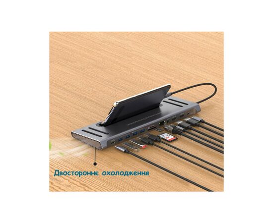 Концентратор XoKo USB-C 12 in 1 (XK-AС-1200), изображение 11 Концентратор XoKo USB-C 12 in 1 (XK-AС-1200), изображение 11