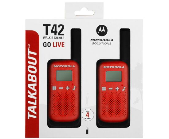 Портативная рация Motorola TALKABOUT T42 Red Twin Pack (B4P00811RDKMAW), изображение 12 Портативная рация Motorola TALKABOUT T42 Red Twin Pack (B4P00811RDKMAW), изображение 12