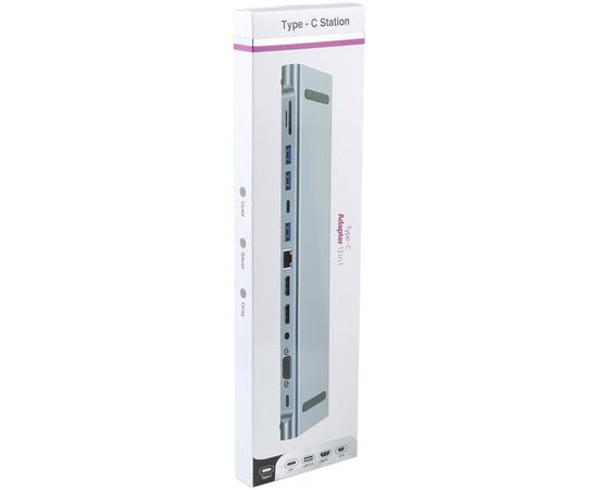 Порт-реплікатор Dynamode 11-in-1 USB-C to HDTV 4K/30Hz, VGA, 1хUSB3.0, RJ45, Type-C PD, Audio, SD/MicroSD (BYL-2003), зображення 10 Порт-реплікатор Dynamode 11-in-1 USB-C to HDTV 4K/30Hz, VGA, 1хUSB3.0, RJ45, Type-C PD, Audio, SD/MicroSD (BYL-2003), зображення 10