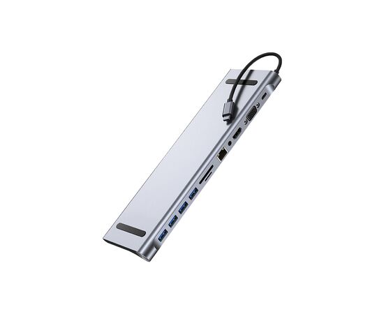 Порт-реплікатор Dynamode 11-in-1 USB-C to HDTV 4K/30Hz, VGA, 1хUSB3.0, RJ45, Type-C PD, Audio, SD/MicroSD (BYL-2003), зображення 2 Порт-реплікатор Dynamode 11-in-1 USB-C to HDTV 4K/30Hz, VGA, 1хUSB3.0, RJ45, Type-C PD, Audio, SD/MicroSD (BYL-2003), зображення 2
