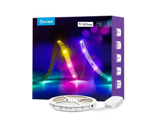 Світлодіодна стрічка Govee RGBIC Basic Wi-Fi + Bluetooth LED Strip Light 10м Білий (H618C3D1)