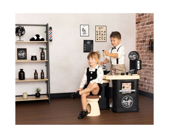 Игровой набор Smoby Toys Барбер Шоп с зеркалом и набором парикмахера (320243), изображение 5 Игровой набор Smoby Toys Барбер Шоп с зеркалом и набором парикмахера (320243), изображение 5