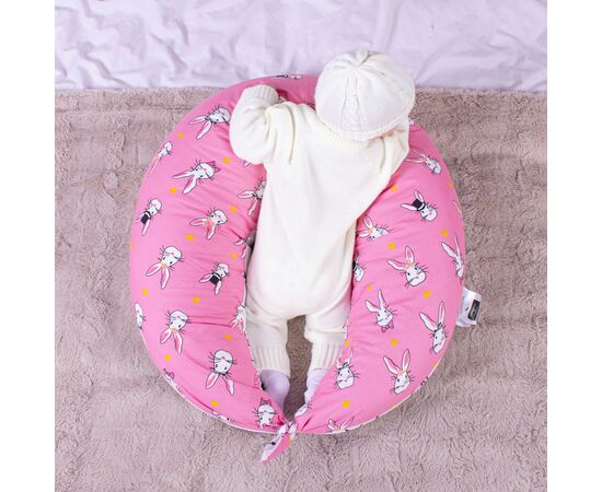 Подушка MirSon для беременных и кормления №8329 Print Line 17-0528 Bunnies pink Бязь 30х170х20 см (2200006200543), изображение 7