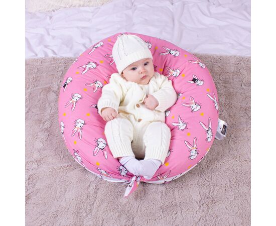Подушка MirSon для беременных и кормления №8329 Print Line 17-0528 Bunnies pink Бязь 30х170х20 см (2200006200543)