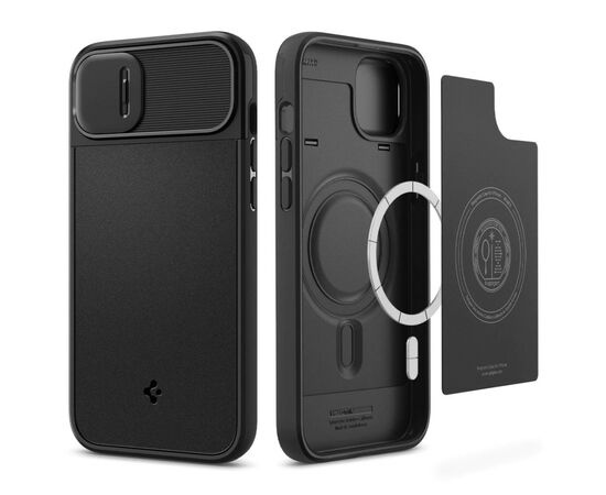 Чехол для моб. телефона Spigen iPhone 14 Optik Armor MagFit Black (ACS05070), изображение 2