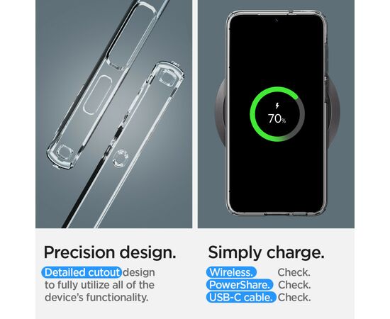 Чехол для моб. телефона Spigen Samsung Galaxy S23 Crystal Flex, Crystal Clear (ACS05738), изображение 9 Чехол для моб. телефона Spigen Samsung Galaxy S23 Crystal Flex, Crystal Clear (ACS05738), изображение 9