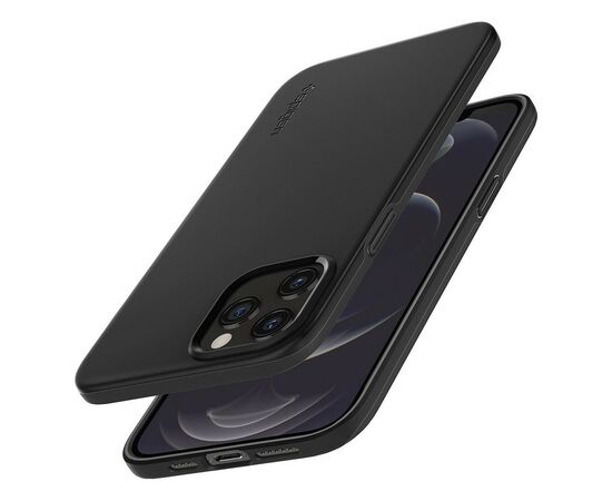 Чехол для моб. телефона Spigen iPhone 12 Pro Max Case Thin Fit, Black (ACS01612), изображение 7 Чехол для моб. телефона Spigen iPhone 12 Pro Max Case Thin Fit, Black (ACS01612), изображение 7