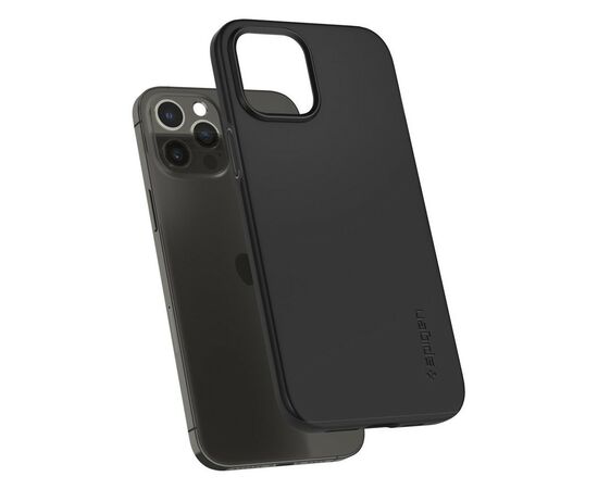 Чехол для моб. телефона Spigen iPhone 12 Pro Max Case Thin Fit, Black (ACS01612), изображение 8 Чехол для моб. телефона Spigen iPhone 12 Pro Max Case Thin Fit, Black (ACS01612), изображение 8
