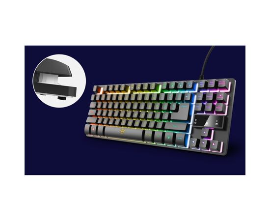 Клавіатура Trust GXT 833 Thado TKL USB Black (23724), зображення 3 Клавіатура Trust GXT 833 Thado TKL USB Black (23724), зображення 3