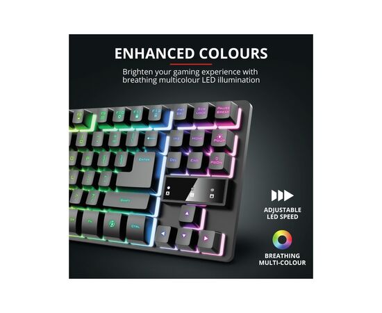 Клавіатура Trust GXT 833 Thado TKL USB Black (23724), зображення 9 Клавіатура Trust GXT 833 Thado TKL USB Black (23724), зображення 9