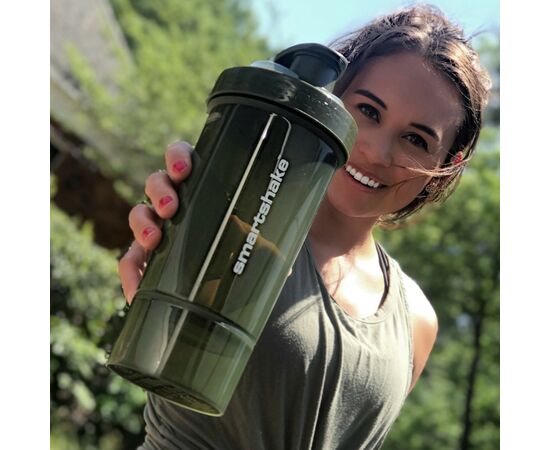 Шейкер спортивный SmartShake Original2GO One 800ml Army Green (10581002), изображение 3 Шейкер спортивный SmartShake Original2GO One 800ml Army Green (10581002), изображение 3