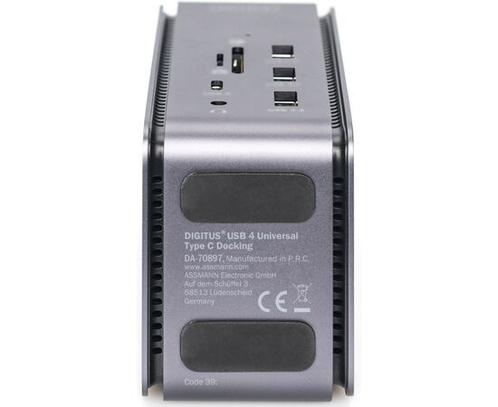 Порт-реплікатор Digitus USB 4 Docking Station 8K, USB Type-C, 14 Port (DA-70897), зображення 3 Порт-реплікатор Digitus USB 4 Docking Station 8K, USB Type-C, 14 Port (DA-70897), зображення 3