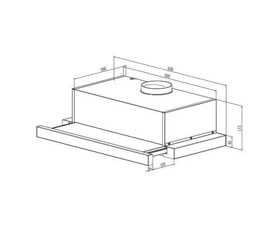 Вытяжка кухонная Jantar TLK 650 LED 60 BG, изображение 11 Вытяжка кухонная Jantar TLK 650 LED 60 BG, изображение 11