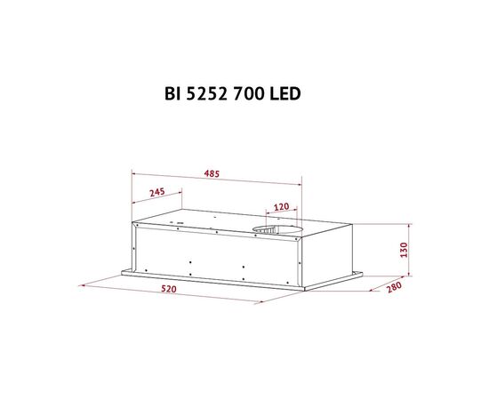 Витяжка кухонна Perfelli BI 5252 WH 700 LED, зображення 11 Витяжка кухонна Perfelli BI 5252 WH 700 LED, зображення 11