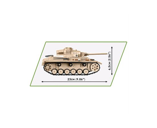 Конструктор Cobi Вторая Мировая Война Танк Panzer III, 780 деталей (COBI-2562), изображение 3 Конструктор Cobi Вторая Мировая Война Танк Panzer III, 780 деталей (COBI-2562), изображение 3
