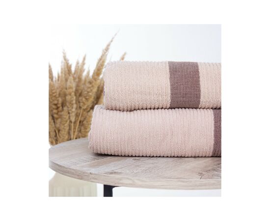 Полотенце MirSon Набор банных №107 Elite Luxury Beige 2 шт (2200005613313), изображение 2 Полотенце MirSon Набор банных №107 Elite Luxury Beige 2 шт (2200005613313), изображение 2