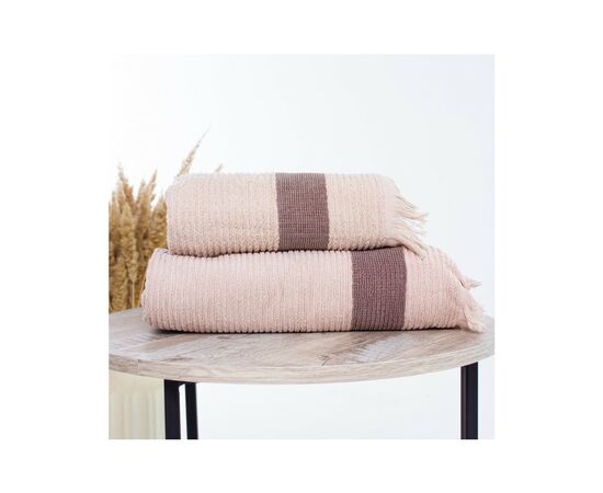 Рушник MirSon Набір лазневих №107 Elite Luxury Beige 2 шт (2200005613313)