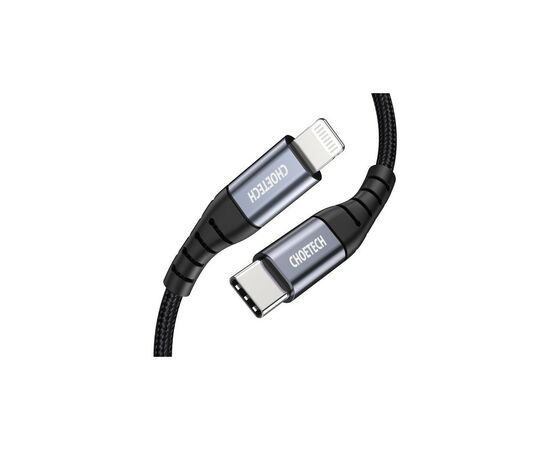Дата кабель USB-C to Lightning 1.2m MFI Choetech (IP0039-BK), изображение 2 Дата кабель USB-C to Lightning 1.2m MFI Choetech (IP0039-BK), изображение 2
