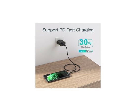 Дата кабель USB-C to Lightning 1.2m MFI Choetech (IP0039-BK), изображение 7 Дата кабель USB-C to Lightning 1.2m MFI Choetech (IP0039-BK), изображение 7