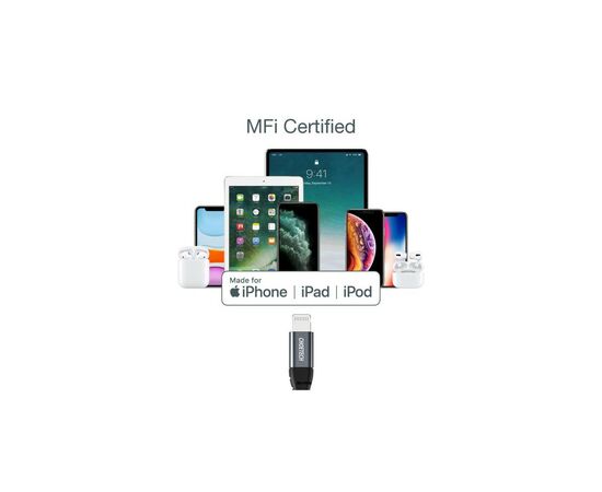 Дата кабель USB-C to Lightning 1.2m MFI Choetech (IP0039-BK), изображение 8 Дата кабель USB-C to Lightning 1.2m MFI Choetech (IP0039-BK), изображение 8