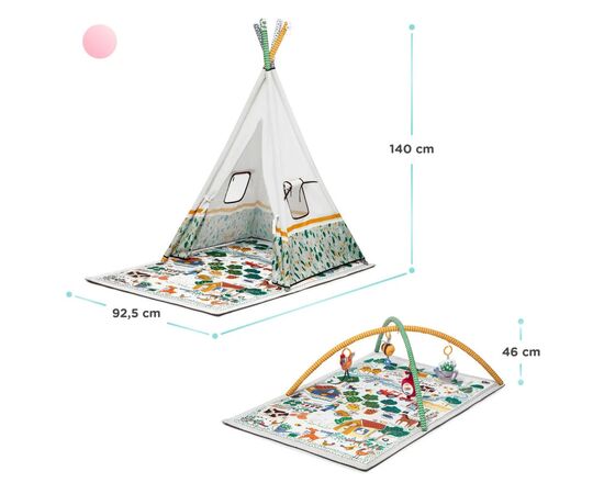 Детский коврик Kinderkraft палатка 3 в 1 Little Gardener (5902533918171), изображение 10 Детский коврик Kinderkraft палатка 3 в 1 Little Gardener (5902533918171), изображение 10