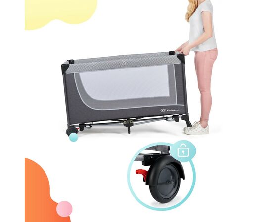 Кроватка Kinderkraft манеж Leody Grey (5902533917990), изображение 10 Кроватка Kinderkraft манеж Leody Grey (5902533917990), изображение 10