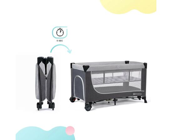 Кроватка Kinderkraft манеж Leody Grey (5902533917990), изображение 7 Кроватка Kinderkraft манеж Leody Grey (5902533917990), изображение 7