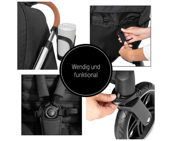 Коляска Hauck Uptown Melange Black (14827-3), изображение 11 Коляска Hauck Uptown Melange Black (14827-3), изображение 11