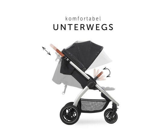 Коляска Hauck Uptown Melange Black (14827-3), изображение 3 Коляска Hauck Uptown Melange Black (14827-3), изображение 3