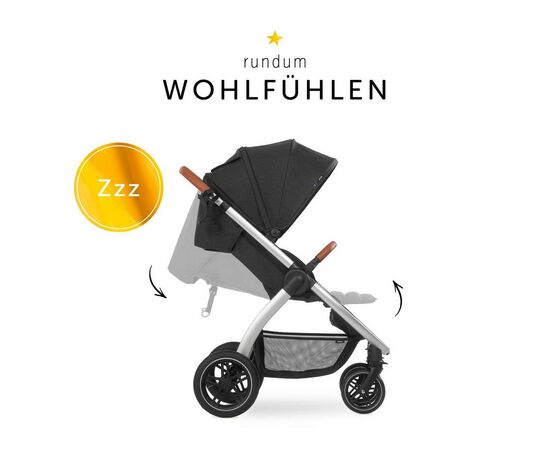 Коляска Hauck Uptown Melange Black (14827-3), изображение 4 Коляска Hauck Uptown Melange Black (14827-3), изображение 4