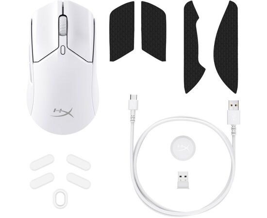 Мышка HyperX Pulsefire Haste 2 Wireless White (6N0A9AA), изображение 5 Мышка HyperX Pulsefire Haste 2 Wireless White (6N0A9AA), изображение 5
