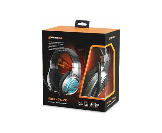 Наушники REAL-EL GDX-7670 Gun Metal, изображение 12 Наушники REAL-EL GDX-7670 Gun Metal, изображение 12