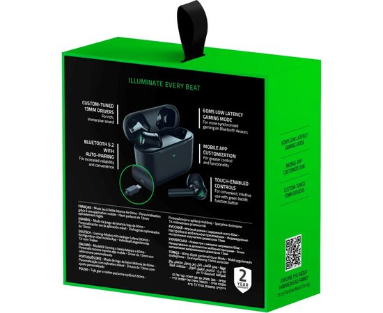 Наушники Razer Hammerhead True Wireless X Black (RZ12-03830100-R3G1), изображение 9 Наушники Razer Hammerhead True Wireless X Black (RZ12-03830100-R3G1), изображение 9