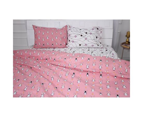 Постільна білизна MirSon Бязь Ranforce Elite 17-0528 Bunnies pink Двоспальний (2200004672885)