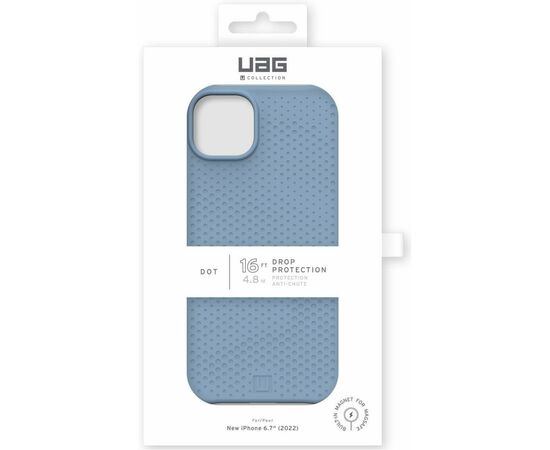 Чохол до моб. телефона Uag [U] Apple iPhone 14 Plus Dot Magsafe, Cerulean (114081315858), зображення 11