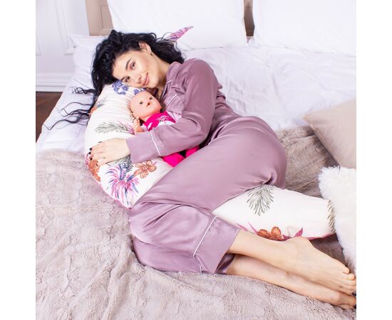 Подушка MirSon для беременных и кормления №8315 Print Line 20-0001 Bella Бязь 30х170х20 см (2200006200406), изображение 4