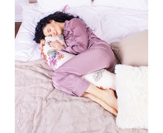 Подушка MirSon для беременных и кормления №8315 Print Line 20-0001 Bella Бязь 30х170х20 см (2200006200406), изображение 5