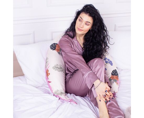 Подушка MirSon для беременных и кормления №8315 Print Line 20-0001 Bella Бязь 30х170х20 см (2200006200406), изображение 6