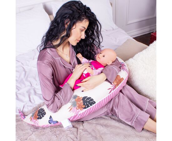 Подушка MirSon для беременных и кормления №8315 Print Line 20-0001 Bella Бязь 30х170х20 см (2200006200406), изображение 7