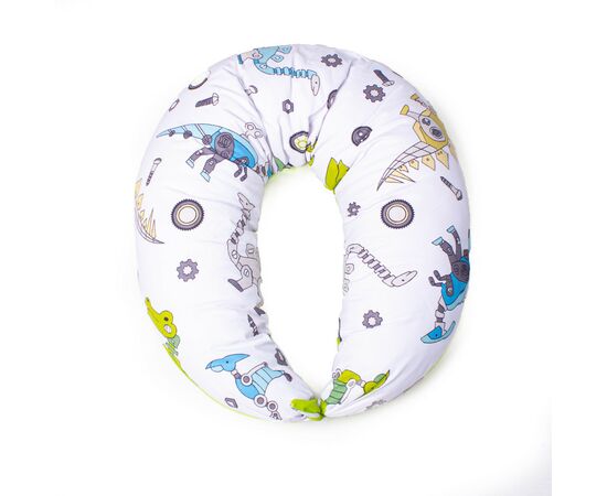 Подушка MirSon для беременных и кормления №8331 Print Line 17-0576 Dinosaur robot Бязь 30х170х20 см (2200006200567), изображение 2 Подушка MirSon для беременных и кормления №8331 Print Line 17-0576 Dinosaur robot Бязь 30х170х20 см (2200006200567), изображение 2