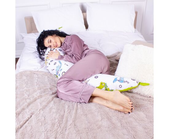 Подушка MirSon для беременных и кормления №8331 Print Line 17-0576 Dinosaur robot Бязь 30х170х20 см (2200006200567), изображение 5 Подушка MirSon для беременных и кормления №8331 Print Line 17-0576 Dinosaur robot Бязь 30х170х20 см (2200006200567), изображение 5