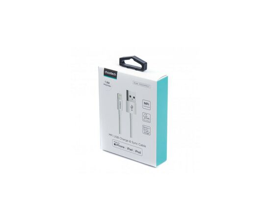 Дата кабель USB 2.0 AM to Lightning 1.8m 2.1A MFI White Choetech (IP0027-WH), изображение 12 Дата кабель USB 2.0 AM to Lightning 1.8m 2.1A MFI White Choetech (IP0027-WH), изображение 12