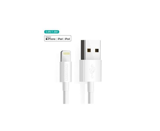 Дата кабель USB 2.0 AM to Lightning 1.8m 2.1A MFI White Choetech (IP0027-WH), изображение 2 Дата кабель USB 2.0 AM to Lightning 1.8m 2.1A MFI White Choetech (IP0027-WH), изображение 2