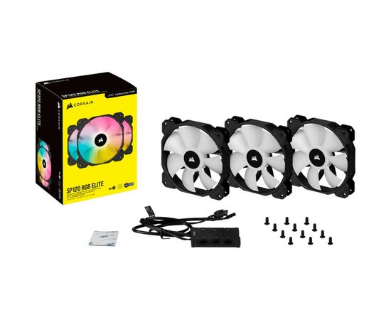 Кулер для корпуса Corsair SP120 RGB ELITE (CO-9050109-WW), изображение 8 Кулер для корпуса Corsair SP120 RGB ELITE (CO-9050109-WW), изображение 8
