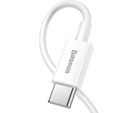 Дата кабель USB-C to Lightning 1.0m 20W Superior Series White Baseus (CATLYS-A02), изображение 3 Дата кабель USB-C to Lightning 1.0m 20W Superior Series White Baseus (CATLYS-A02), изображение 3