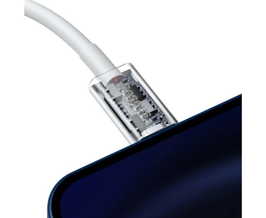 Дата кабель USB-C to Lightning 1.0m 20W Superior Series White Baseus (CATLYS-A02), изображение 6 Дата кабель USB-C to Lightning 1.0m 20W Superior Series White Baseus (CATLYS-A02), изображение 6